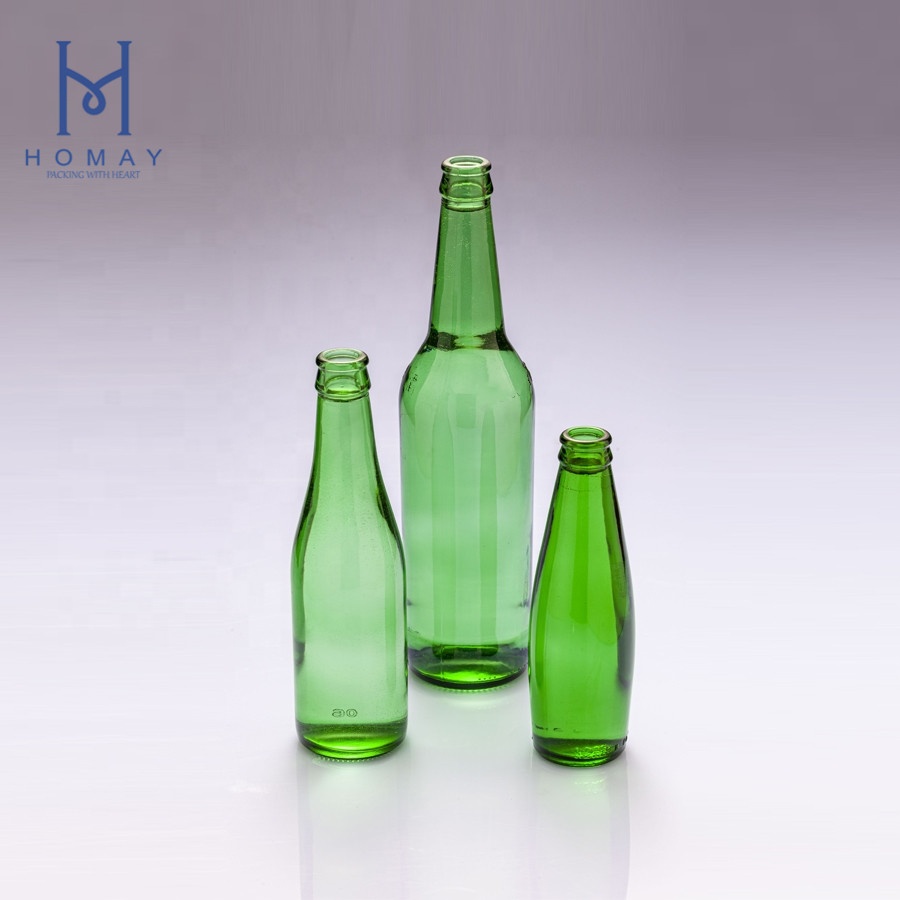 330ml amber green glass beer bottle for beer