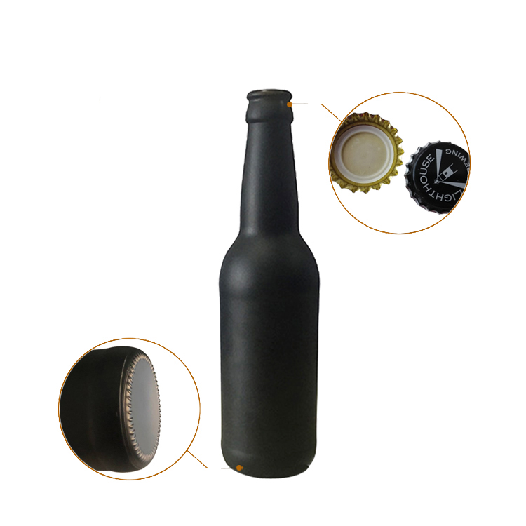 330ml black beer glass bottle air pressure beverage beer bottle