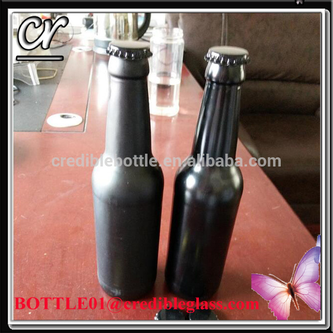 330ml black glass beer bottle wholesale