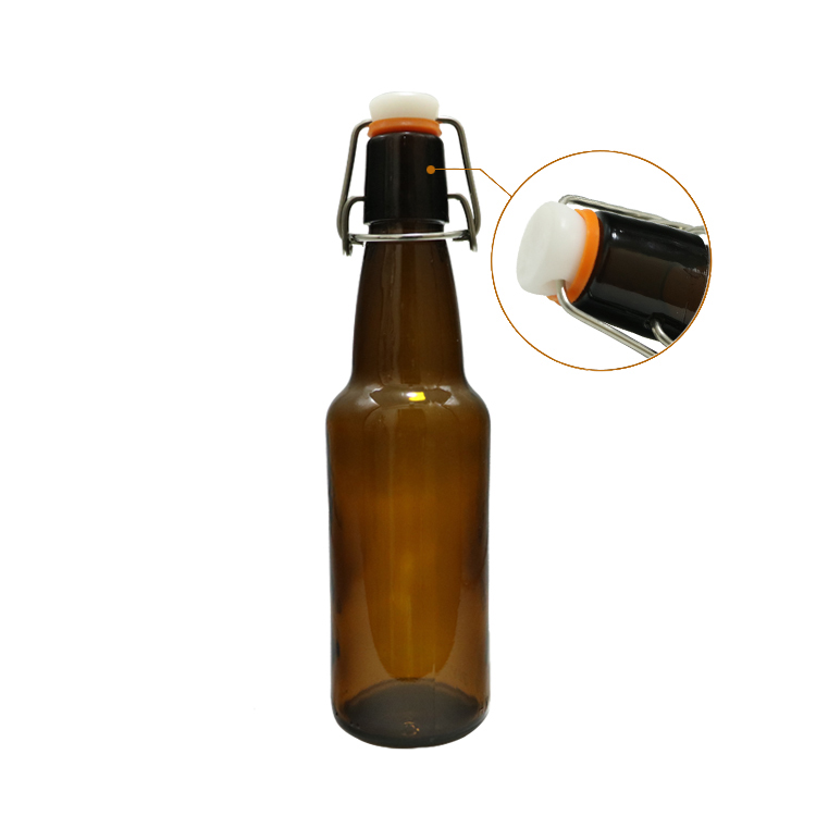 330ml chunky red stopper flip top beer bottle CY-094