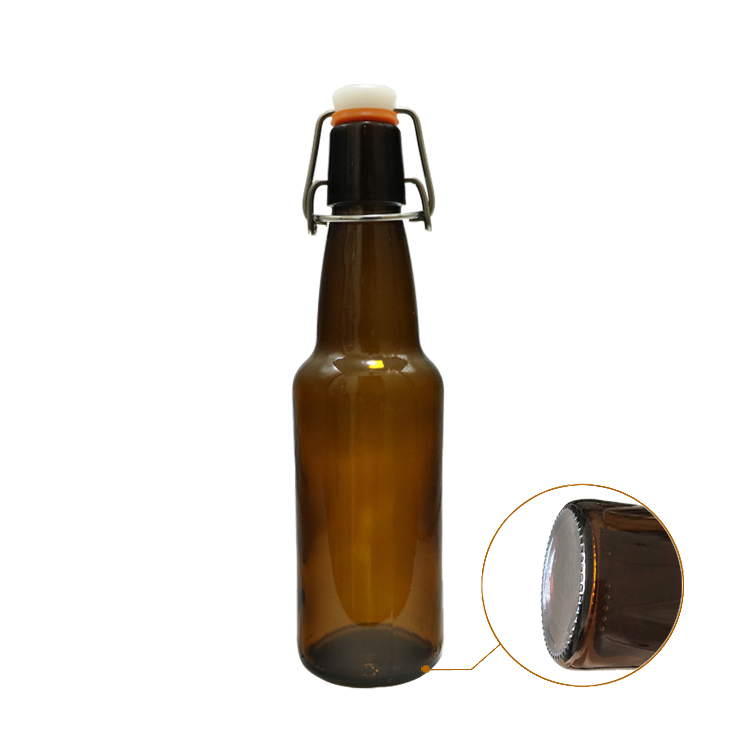 330ml chunky red stopper flip top beer bottle CY-094