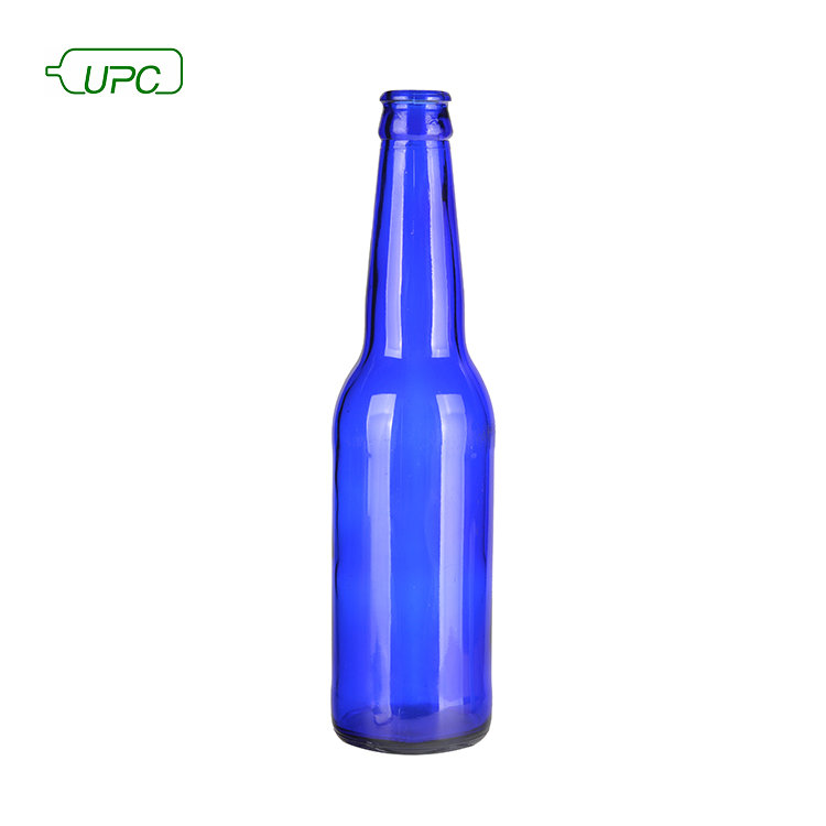 330ml cobalt blue glass beer bottle