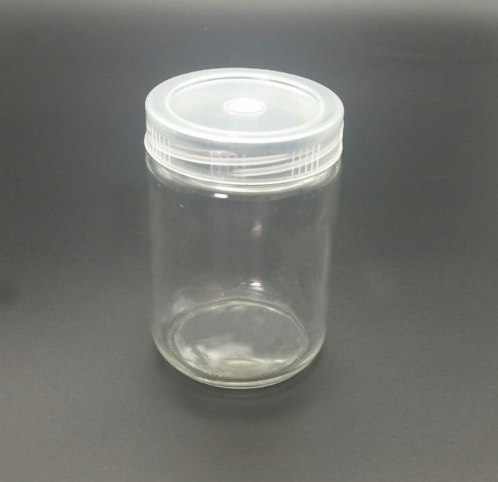 330ml glass plant tissue culture vessel with vented lid