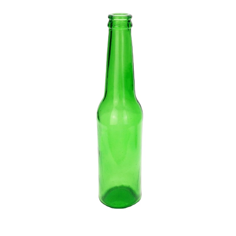 330ml green amber color glass beer bottle wholesale