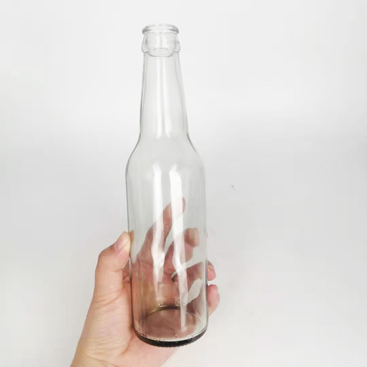 330ml soda 12oz long neck clear glass soda bottle mineral water bottle