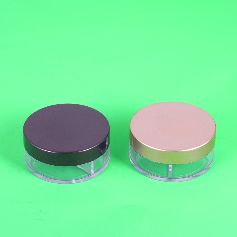 33g 40g 3 well 4 well empty plastic loose powder case empty Customized makeup clear loose powder case plastic