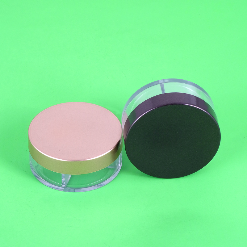 33g 40g 3 well 4 well empty plastic loose powder case empty Customized makeup clear loose powder case plastic