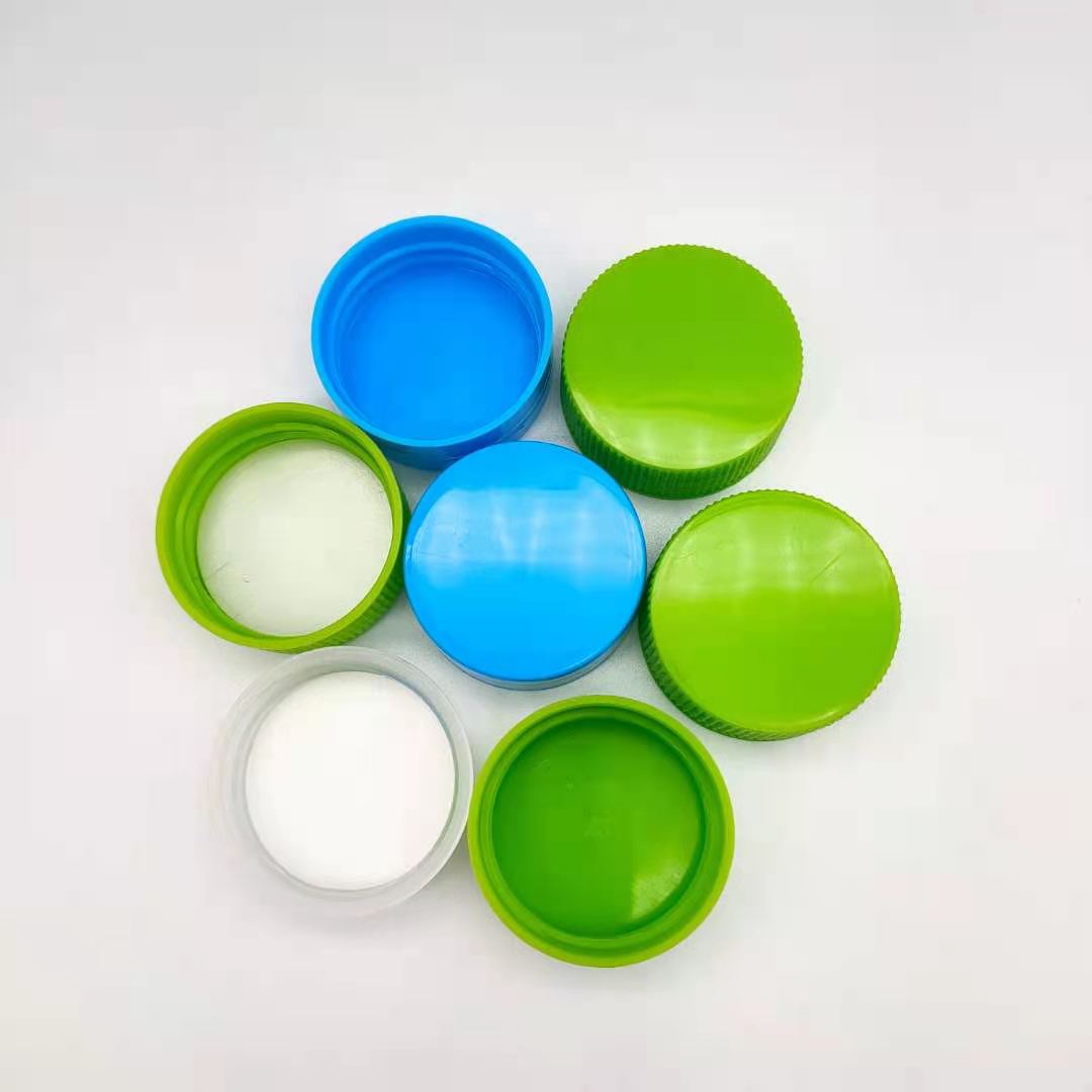 33mm Cheap plastic bottle cap and Colorful plastic cap with gasket
