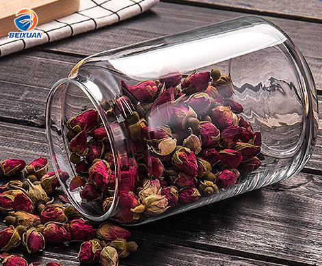 350-1300ml Round Glass Bottle With Cap Tea Storage Jars Glass Wholesale Glass Jars