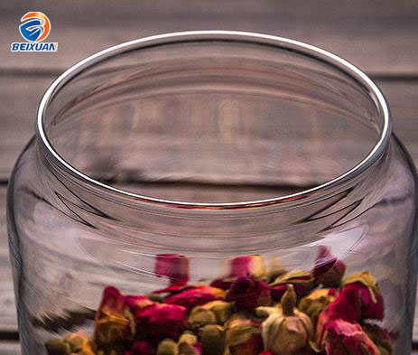 350-1300ml Round Glass Bottle With Cap Tea Storage Jars Glass Wholesale Glass Jars
