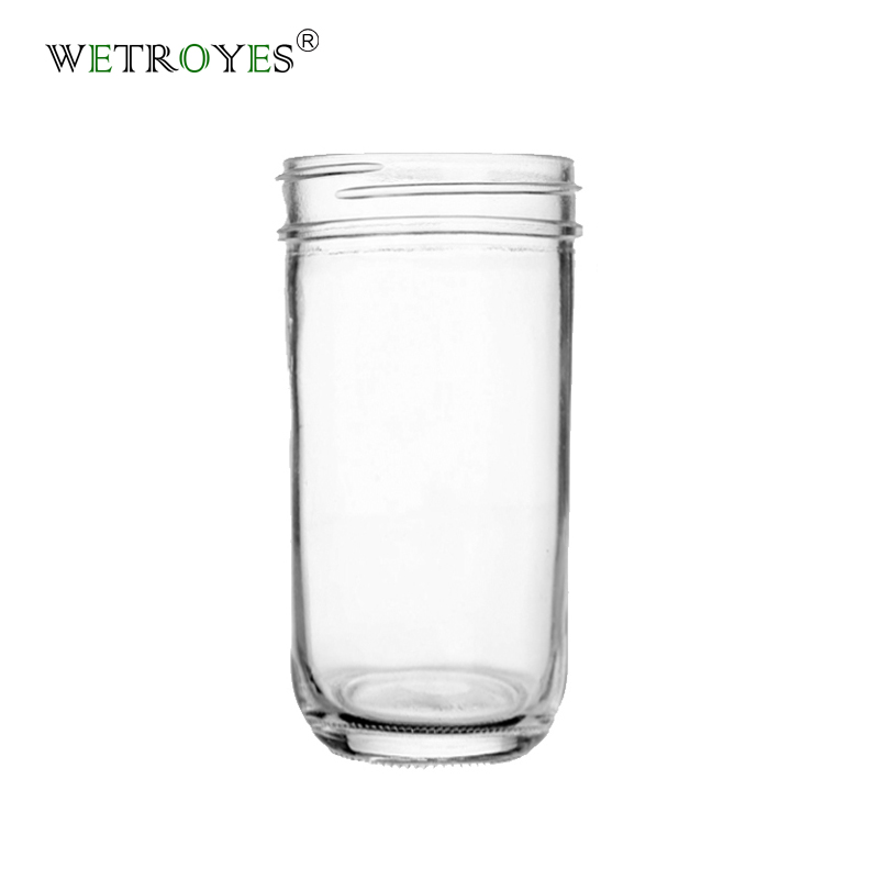 350 ml 12 oz Regular Mouth Glass Mason Jar for Salad Jams