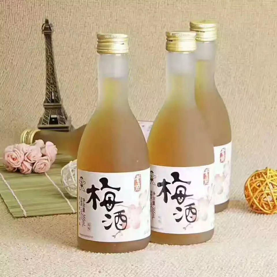 350 ml Frosting Glass Wine Bottle With Screw Cap