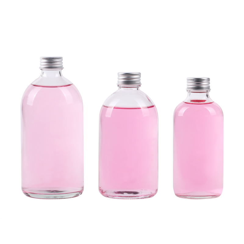 350 ml clear round glass kombucha bottles with screw lid