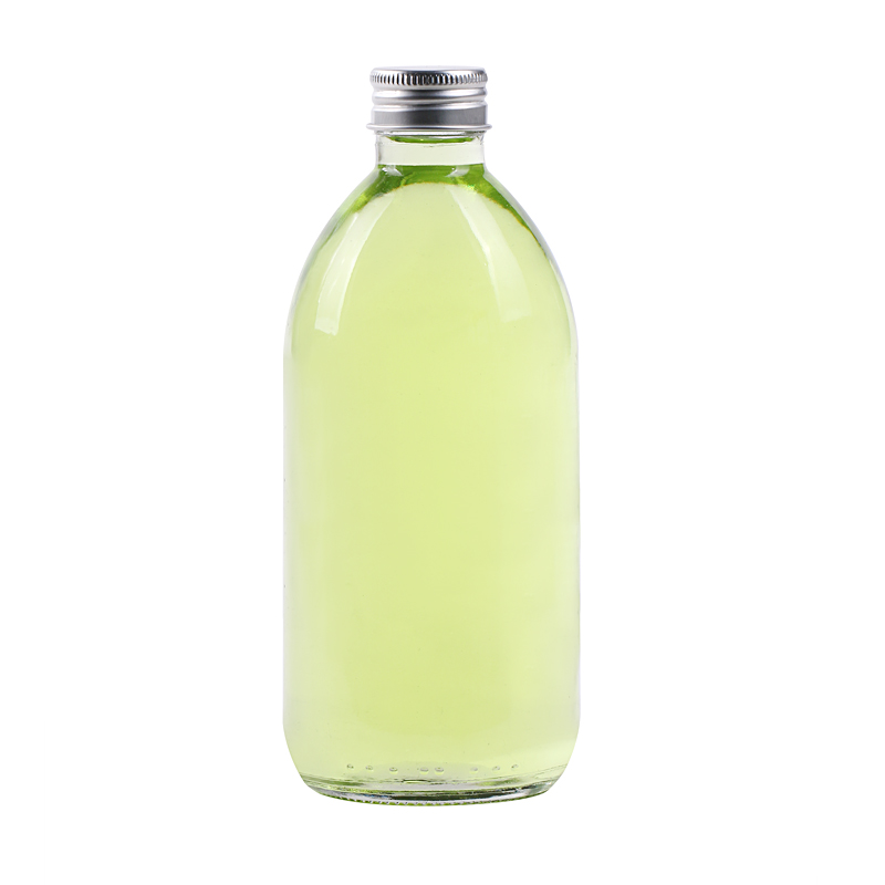 350 ml clear round glass kombucha bottles with screw lid