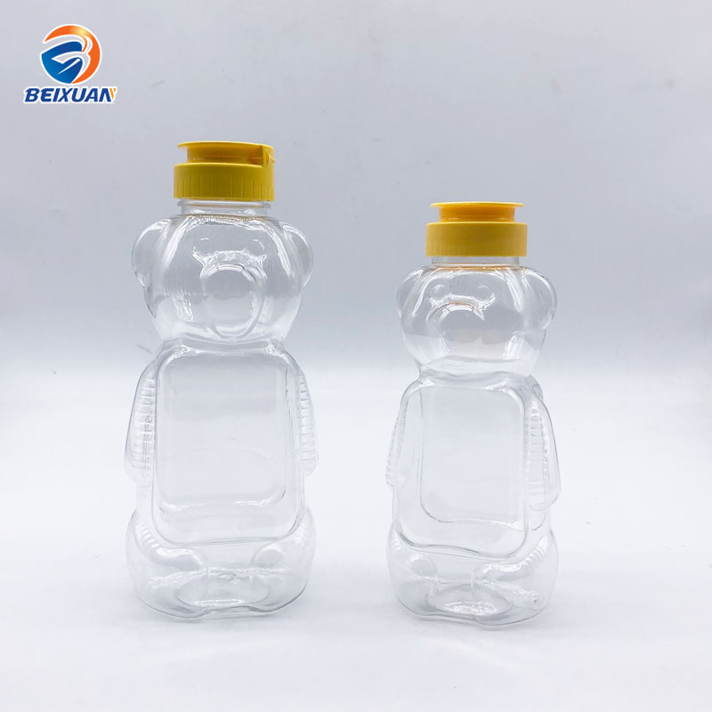 350ML PET cartoon bear plastic bottles for honey