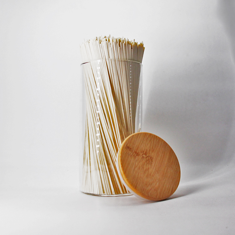 350Ml High Quality Circular Shape Glass Jar Borosilicate Glass Food Container Candle Jar With Bamboo Lid
