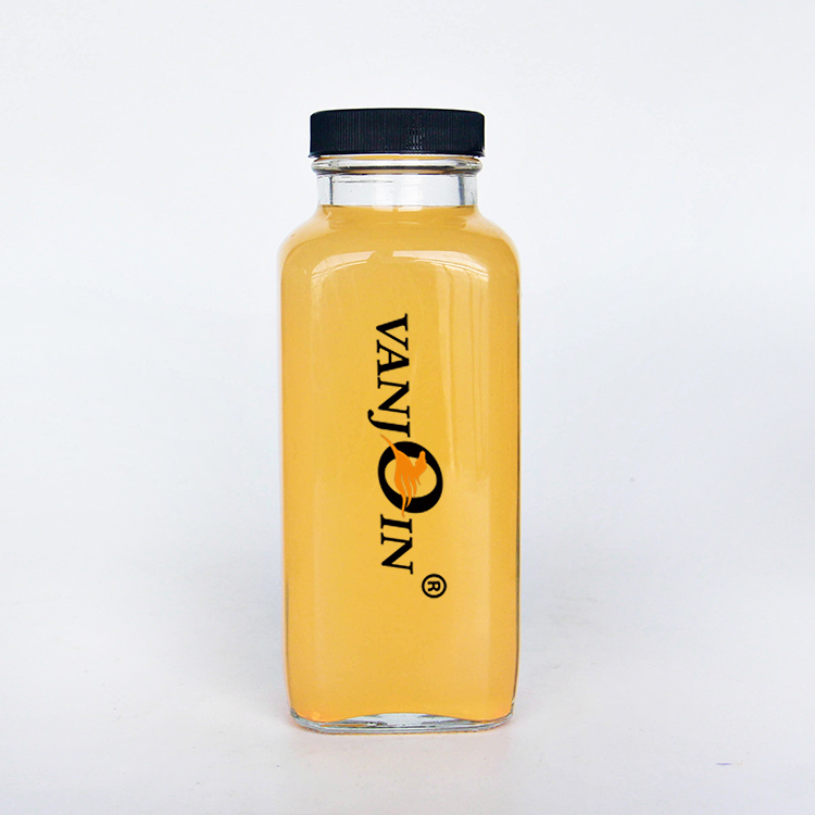 350ml 12oz French Square Beverage Juice Glass Bottle Packaging Drink