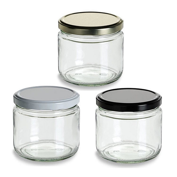 350ml 12oz Jam Jelly Spice Candle Clear Wide Mouth Glass Salsa Honey Jars In Bulk With Lids