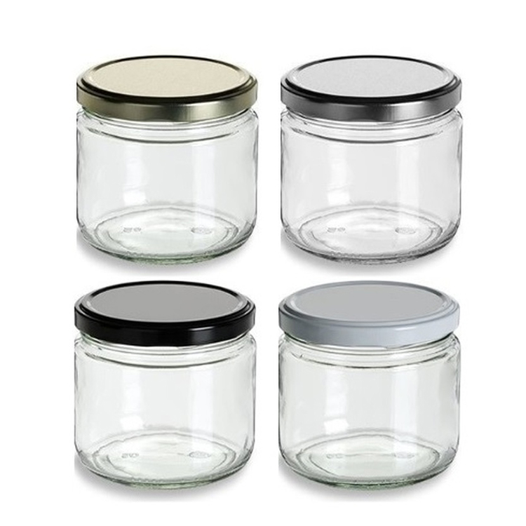 350ml 12oz Jam Jelly Spice Candle Clear Wide Mouth Glass Salsa Honey Jars In Bulk With Lids