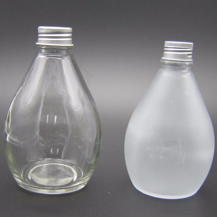 350ml 12oz clear/ frost cold brew juice glass bottle kombucha bottle with screw cap