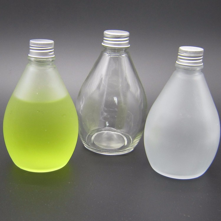 350ml 12oz clear/ frost cold brew juice glass bottle kombucha bottle with screw cap