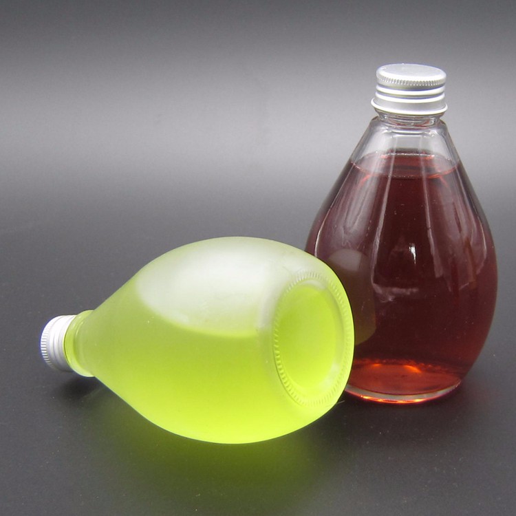 350ml 12oz clear/ frost cold brew juice glass bottle kombucha bottle with screw cap