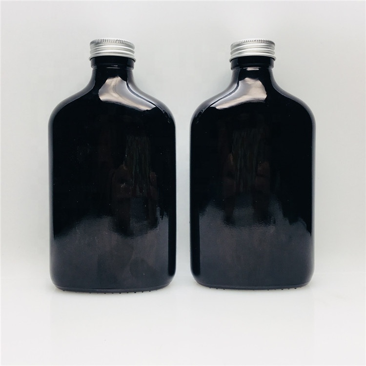 350ml 375ml empty matte black wine bottle spray coffee bottle with lid wholesale