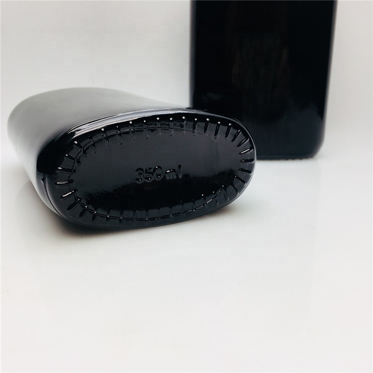 350ml 375ml empty matte black wine bottle spray coffee bottle with lid wholesale