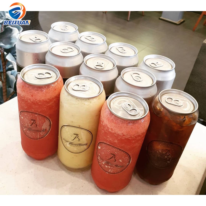 350ml 500ml 600ml Beverage drink package bottle PET container easy open plastic soda can easy open for cans