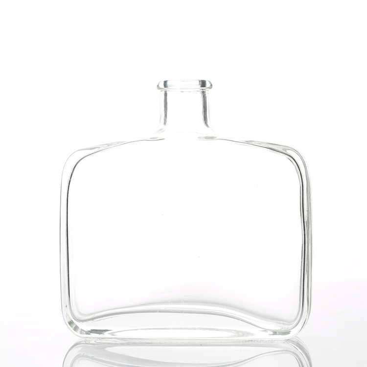 350ml 500ml Clear Empty High Transparent Empty Glass Reed Diffuser Bottle / Empty Flat Round WIne Bottle