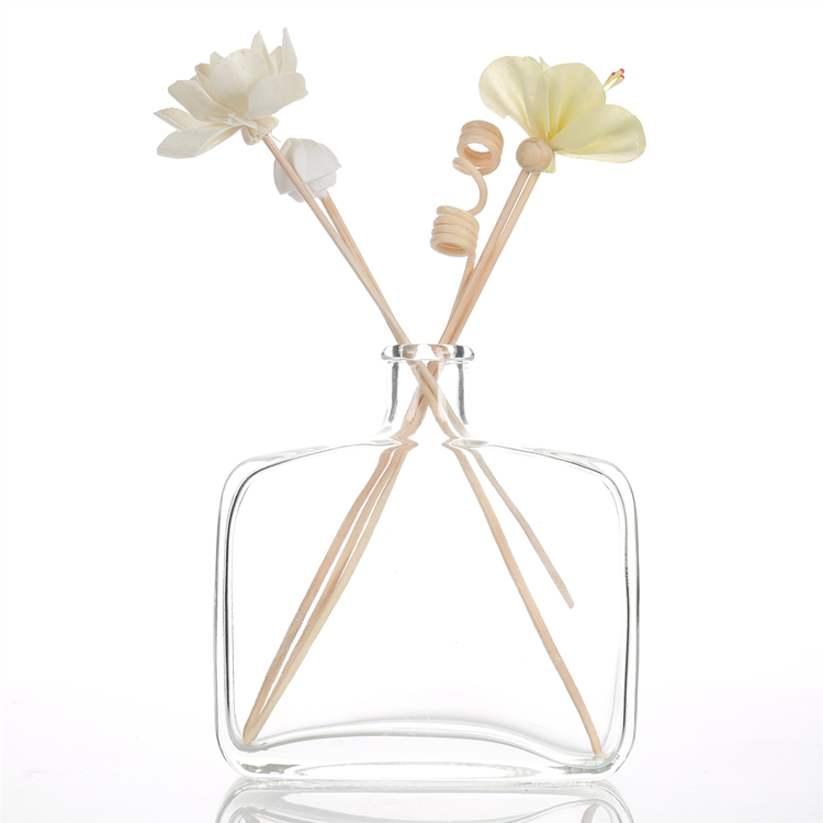 350ml 500ml Clear Empty High Transparent Empty Glass Reed Diffuser Bottle / Empty Flat Round WIne Bottle