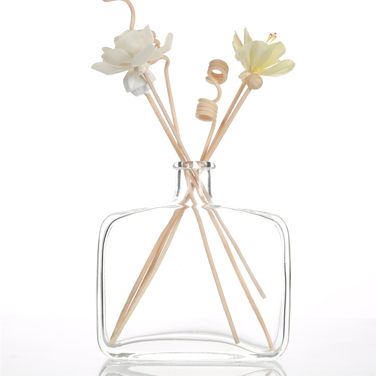 350ml 500ml Clear Empty High Transparent Empty Glass Reed Diffuser Bottle / Empty Flat Round WIne Bottle