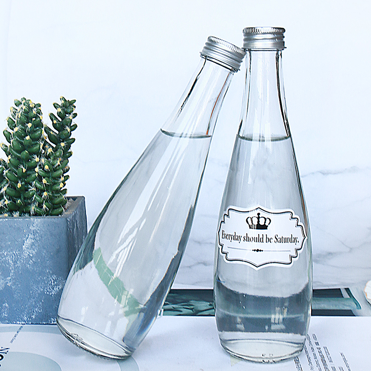 350ml 500ml Frosted Glass Bottle For Spirits Liquor juice Sake Sparkling mineral water bottle custom logo