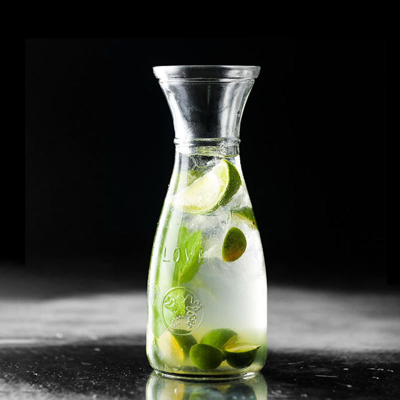 350ml 500ml clear glass milk juice drink jar flower tea decoration glass bottle beverage glass bottle