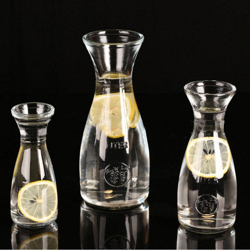 350ml 500ml clear glass milk juice drink jar flower tea decoration glass bottle beverage glass bottle