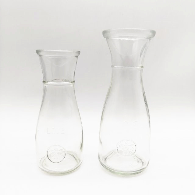 350ml 500ml empty clear beverage glass drinking bottle