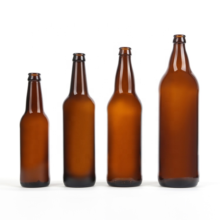 350ml Amber Craft Beer Glass Bottles with crown cap