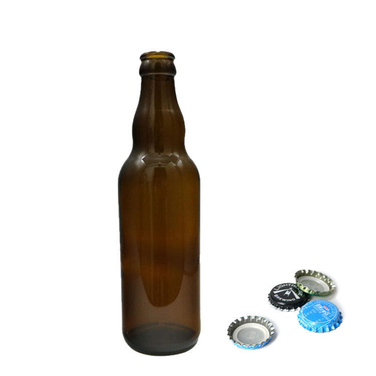 350ml Custom Empty Beer Mini Glass Liquor Bottles Crown Caps For Alcohol