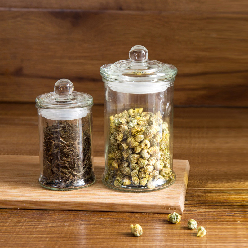 350ml Empty Kitchen Storage Container Tea Coffee Container Glass Jar