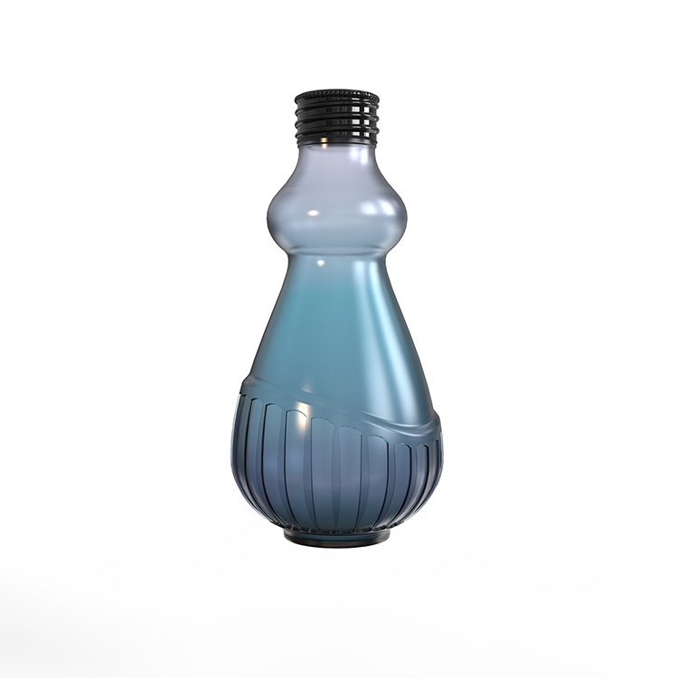 350ml Empty mineral water carbonated beverage glass bottle with metal cover