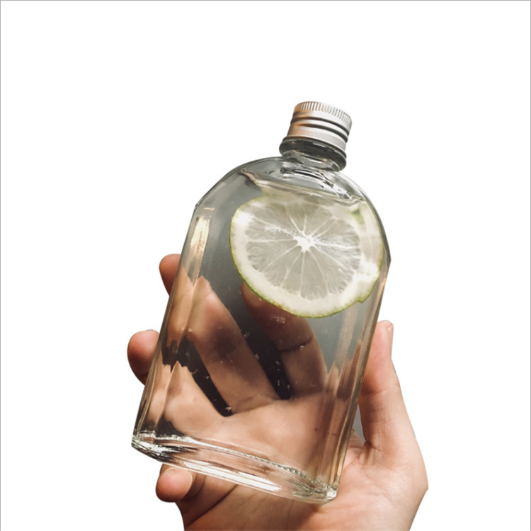 350ml Flat wine drink glass bottle