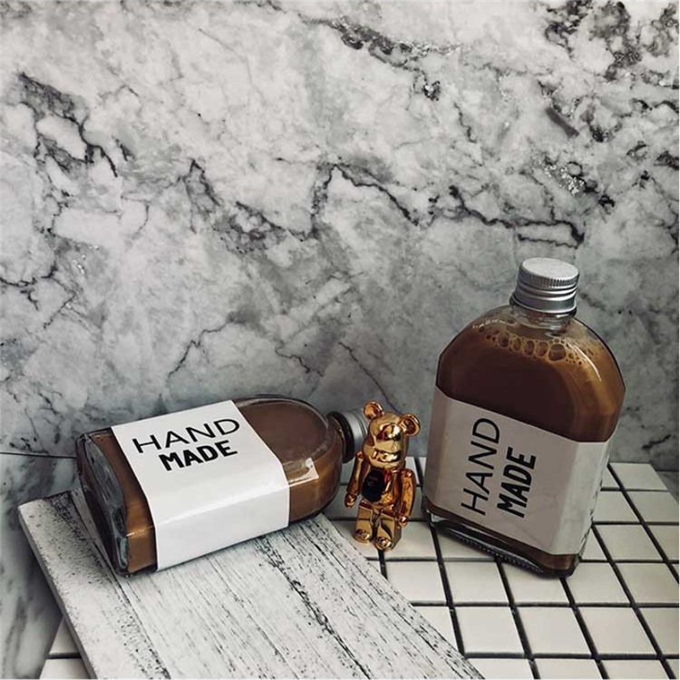 350ml Flat wine drink glass bottle