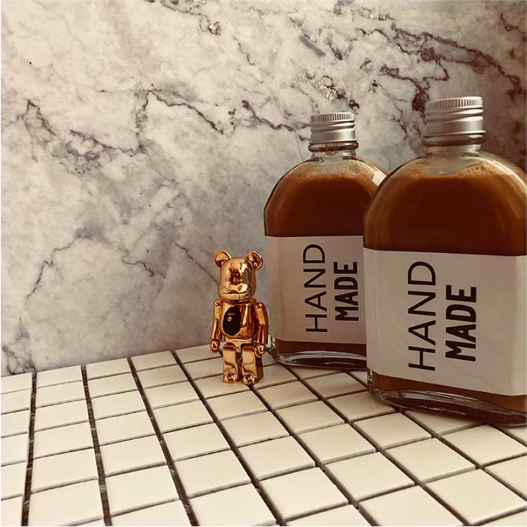 350ml Flat wine drink glass bottle