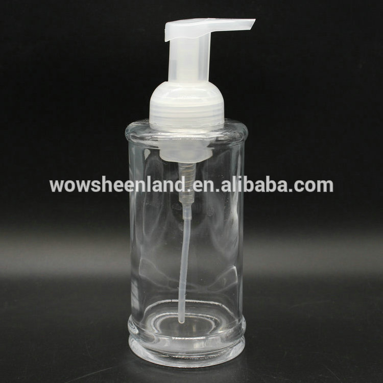 350ml Hand wash glass bottles pump body wash liquid soap dispenser refill bottle
