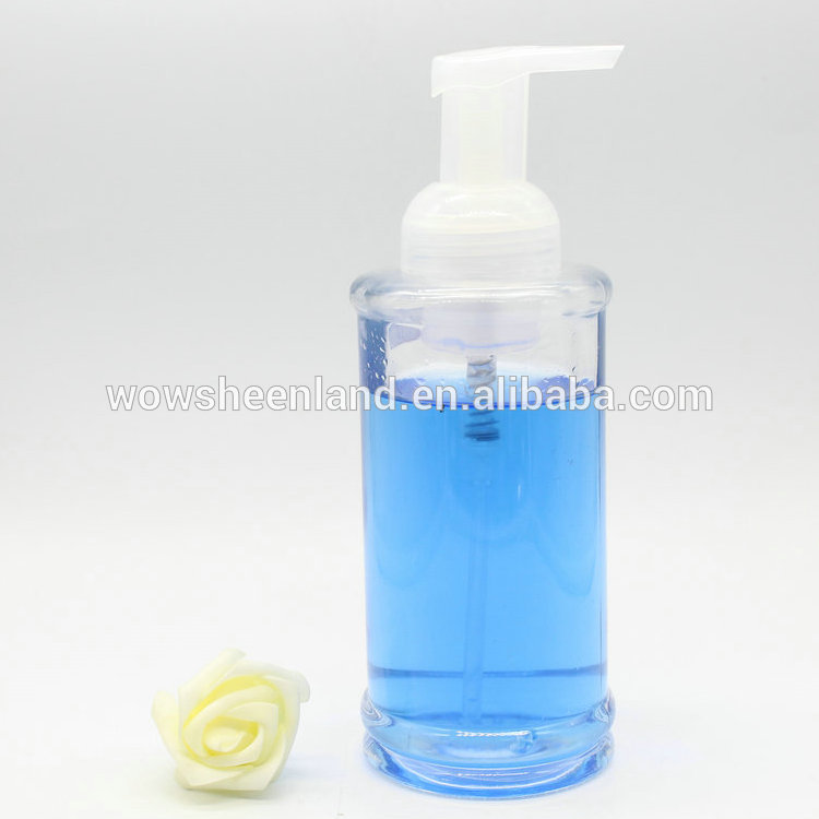 350ml Hand wash glass bottles pump body wash liquid soap dispenser refill bottle