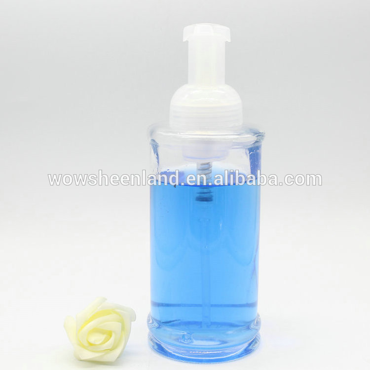 350ml Hand wash glass bottles pump body wash liquid soap dispenser refill bottle