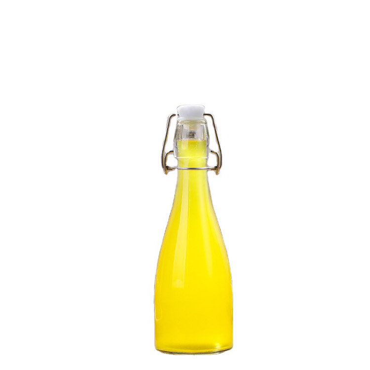 350ml Home Goods Resturant Use Clear Sealed Glass Storage Bottles with Swing Top