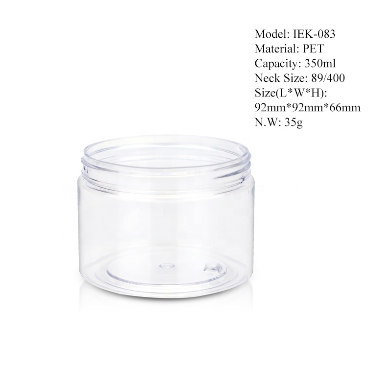 350ml Plastic Skincare Jar PET Body Butter Container