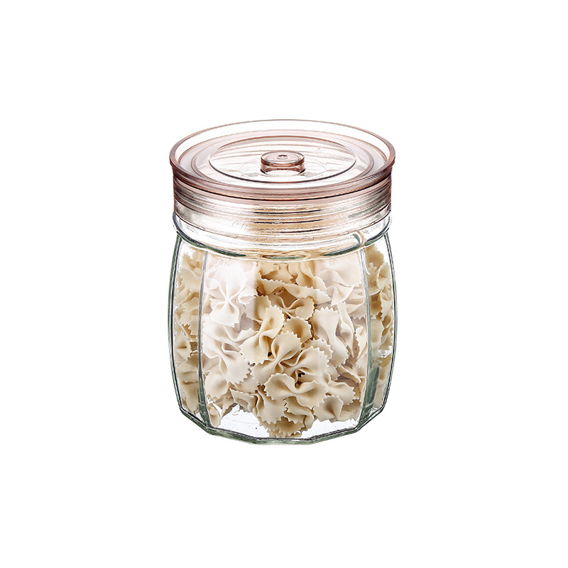 350ml diameter storage jar with lid clear glass jar
