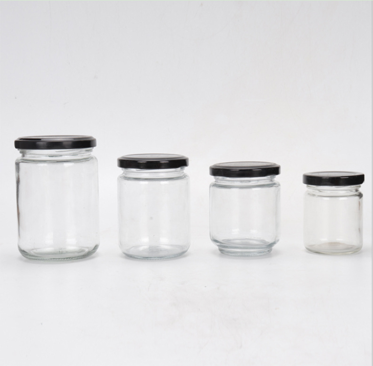 350ml quality glass storage containers jam jar with lids